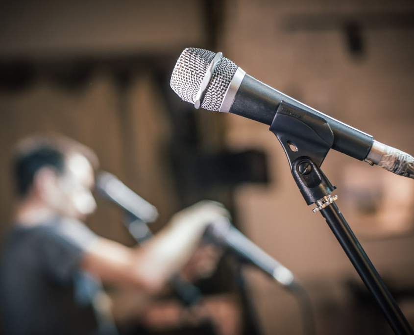 Side View Of Microphone